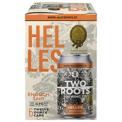 Two Roots Helles Enough Said Non-alcoholic 6-pack