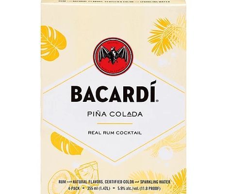 Bacardi Pina Colada 4 Pk Can