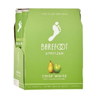 Barefoot Spritzer Crisp White Wine 4 Single Serve 250ml Cans