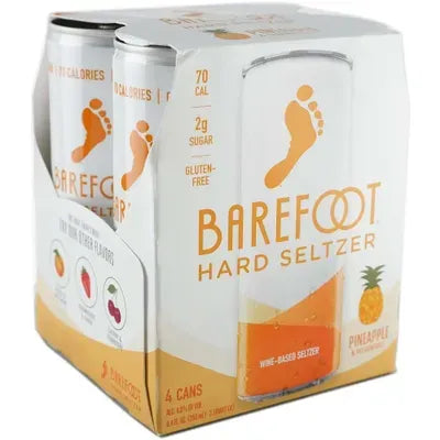 Barefoot Wine Hard Seltzer Pineapple & Passion Fruit 4 Single Serve 250ml Cans