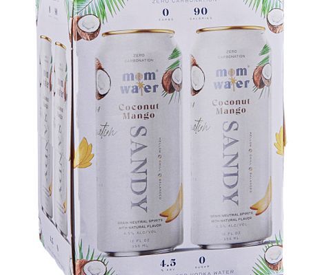 Mom Water Sandy Coconut Mango 4 Pk