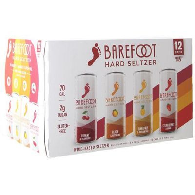 Barefoot Wine Hard Seltzer Variety 12 Pack 250ml Cans