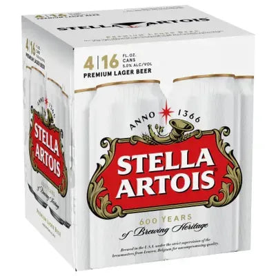 Stella Artois 4 Pk Can