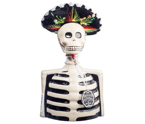 Los Azulejos Skelly Tequila Anejo Skeleto 750ml