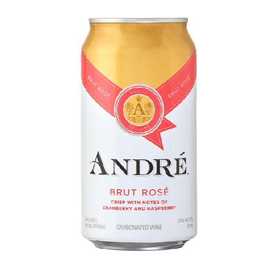 Andre Brut Rose Champagne Sparkling Wine Single Serve 375ml Can