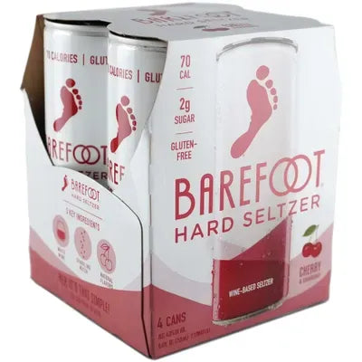 Barefoot Wine Hard Seltzer Cherry & Cranberry 4 Single Serve 250ml Cans