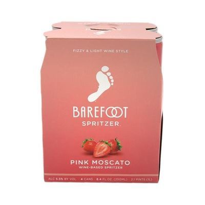 Barefoot Spritzer Pink Moscato 4pk Cans