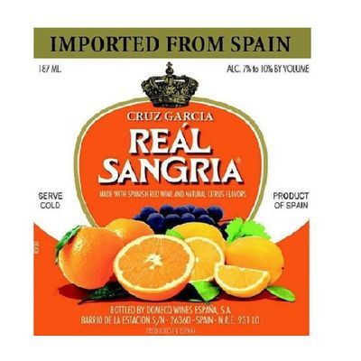 Cruz Garcia Real Sangria White 750ml 12 Pack Case