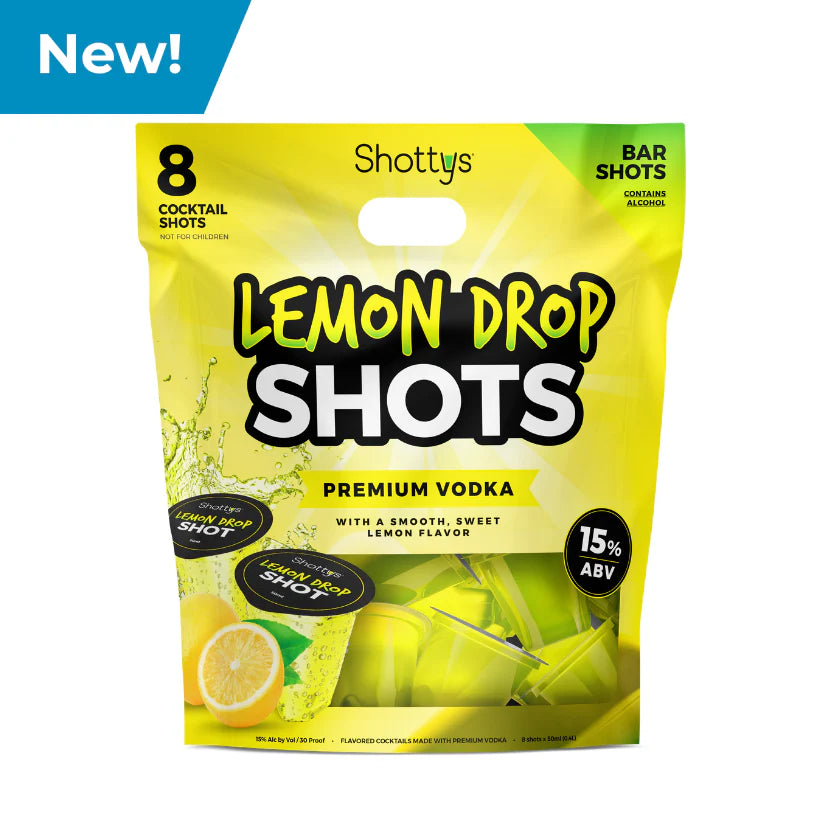 Shotty's Lemon Drop Shots made with Premium Vodka 15% ABV