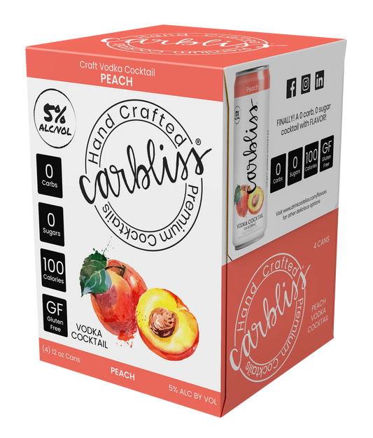 Carbliss Peach Handcrafted Premium Cocktails