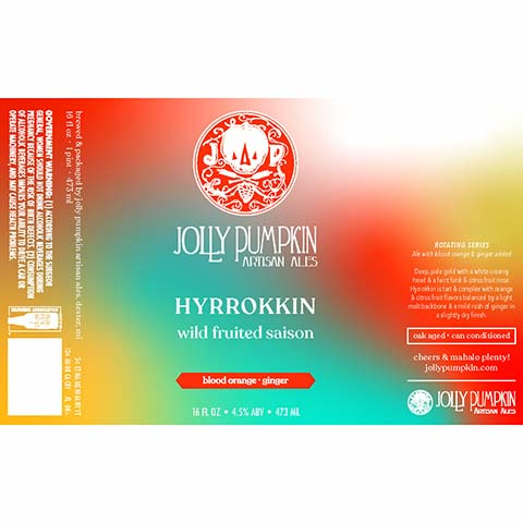 Jolly Pumpkin Hyrrokin Wild Fruited Saison 6 Pack