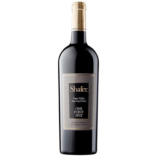 Shafer wine bottle on a white background