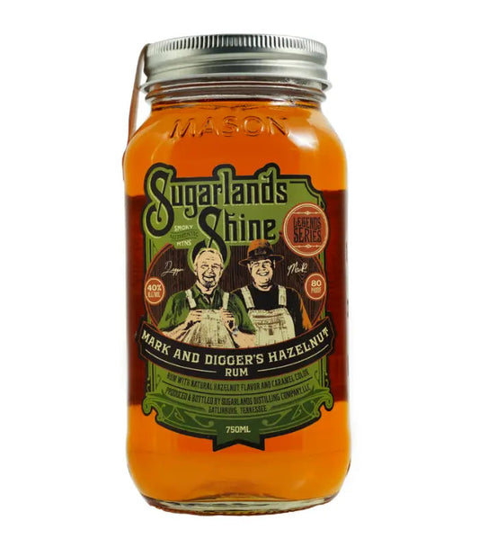 Sugarlands Mark & Digger's Hazelnut Rum Moonshine 750ml jar