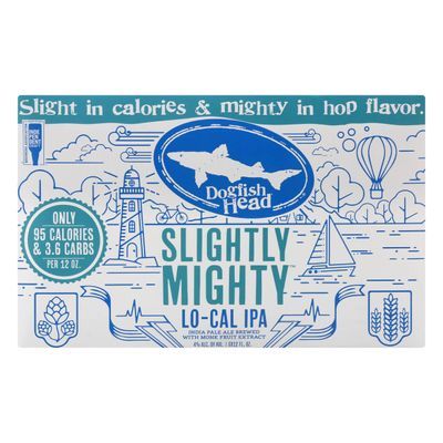 Dogfish Head Beer, Lo-Cal IPA, Slightly Mighty, Box