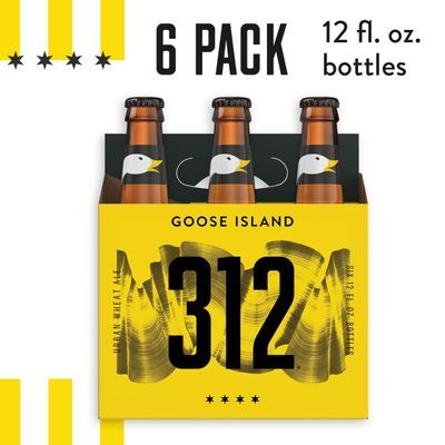 Goose Island 312 Urban Wheat Ale Craft Beer, 6 Pack Beer, 12 FL OZ Bottles, 4.2% ABV