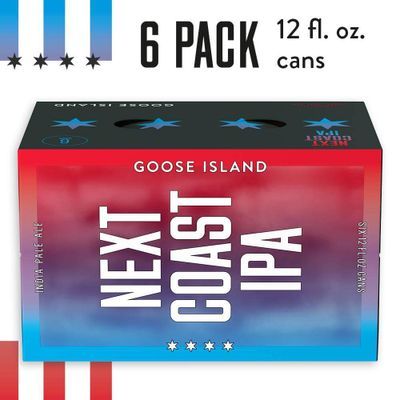 Goose Island Next Coast IPA Craft Beer, India Pale Ale, 6 Pack Beer, 12 FL OZ Cans, 7% ABV