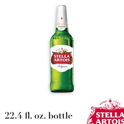 Stella Artois Lager, 22.4 FL OZ Bottle, 5% ABV