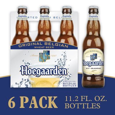 Hoegaarden Wheat Beer, 6 Pack Beer, 11.2 FL OZ Bottles, 4.9% ABV