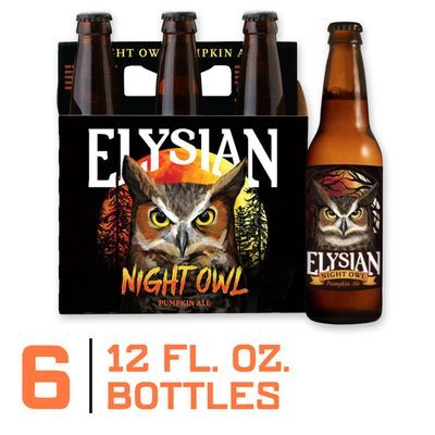 Elysian Brewing Night Owl Pumpkin Ale, 6-Pack, 12 oz. Bottles, 6.7% ABV