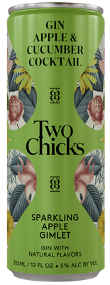 Two Chicks Gin, Apple & Cucumber Gimlet Cocktail 4 Pack