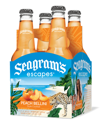 Seagram's Escapes Peach Fuzzy Navel Cocktail, 4 pack