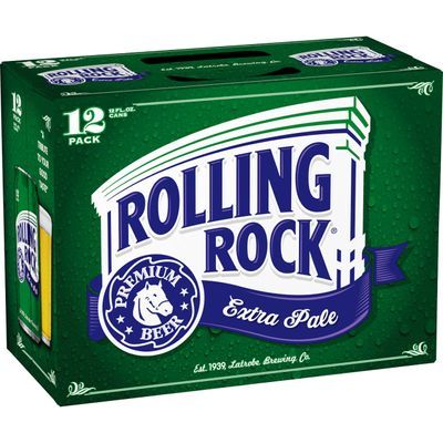 Rolling Rock Extra Pale Beer, 12 Pack 12 fl. oz. Cans, 4.6% ABV