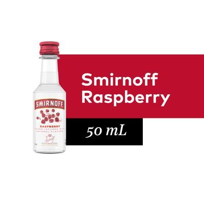 Smirnoff Raspberry 70 Proof (vodka Infused With Natural Flavors) - 50 Ml Bottle