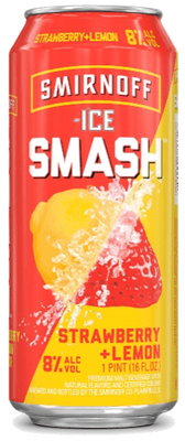 Smirnoff Ice Smash Strawberry Lemon, Single 23.5 fl oz Can