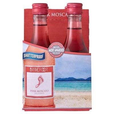 Barefoot Cellars Pink Moscato 4 Single Serve 187ml Bottles