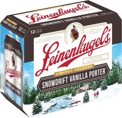 Leinenkugels Snowdrift Vanilla Porter Beer, Craft Beer 12 Pack, 12 FL OZ Cans, 6.0% ABV