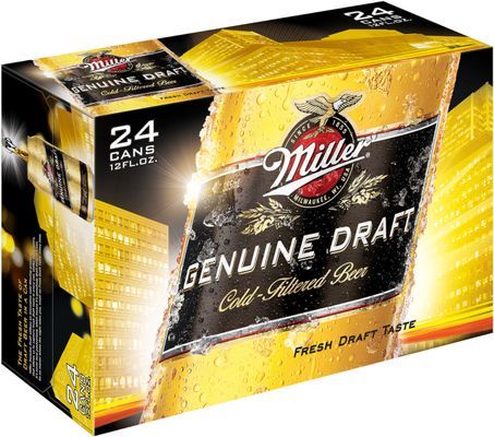 Miller Genuine Draft Beer, American Lager, 24 Pack Beer, 12 fl. oz. Cans, 4.6% ABV