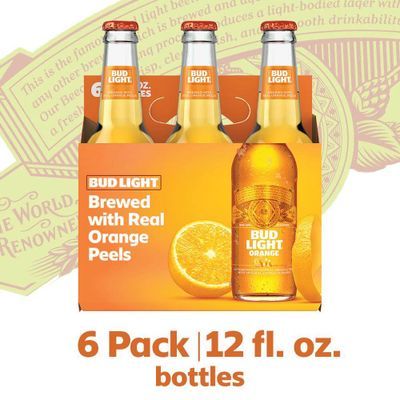 Bud Light Orange Beer, 6 Pack Beer, 12 FL OZ Bottles, 4.2% ABV