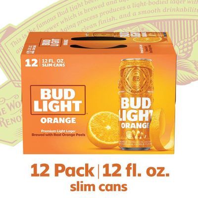 Bud Light Orange Beer, 12 Pack Beer, 12 FL OZ Cans, 4.2% ABV