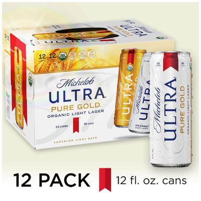 Michelob Ultra Pure Gold Organic Light Lager, 12 Pack Beer