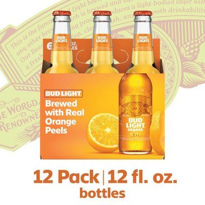 Bud Light Orange Beer, 12 Pack Beer, 12 FL OZ Bottles, 4.2% ABV