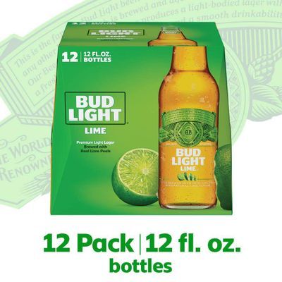 Bud Light Lime Beer, 12 Pack Beer, 12 FL OZ Bottles, 4.2% ABV