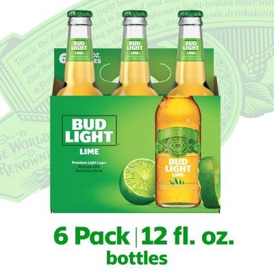 Bud Light Lime Beer, 6 Pack Beer, 12 FL OZ Bottles, 4.2% ABV