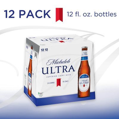 Michelob ULTRA Light Beer, 12 Pack Beer, 12 FL OZ Bottles, 4.2% ABV