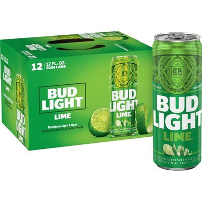 Bud Light Lime Beer, 12 Pack 12 fl. oz. Slim Cans, 4.2% ABV