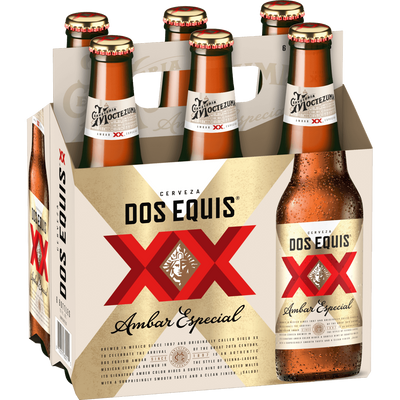 Dos Equis Ambar Lager Beer, 6 pack