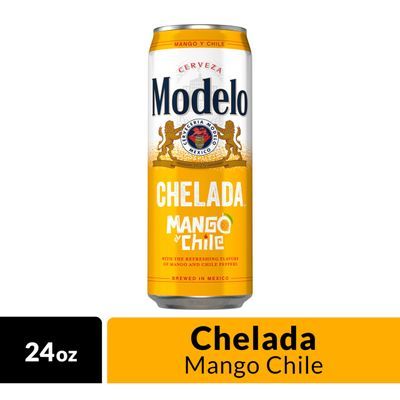 Modelo Chelada Mango y Chile Mexican Import Flavored Beer, 24 fl oz Can, 3.5% ABV