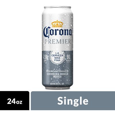 Corona Premier Mexican Lager Light Beer, 24 fl oz Can, 4.0% ABV