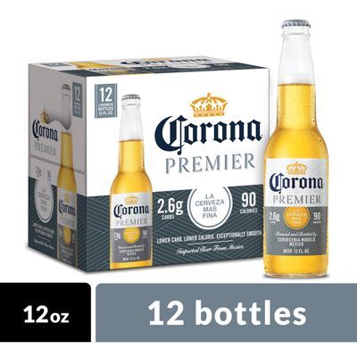 Corona Premier Mexican Lager Light Beer, 12 pk 12 fl oz Bottles, 4.0% ABV