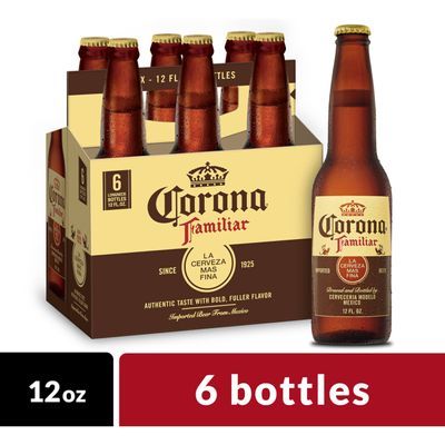 Corona Familiar Mexican Lager Beer, 6 pk 12 fl oz Bottles, 4.8% ABV