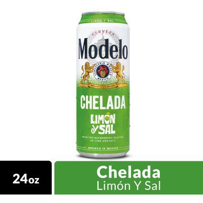 Modelo Chelada Limon y Sal Mexican Import Flavored Beer, 24 fl oz Can, 3.5% ABV