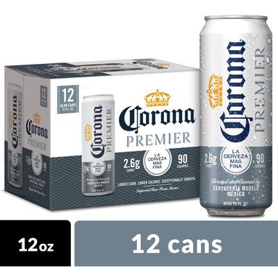 Corona Premier Mexican Lager Light Beer, 12 pk 12 fl oz Cans, 4.0% ABV