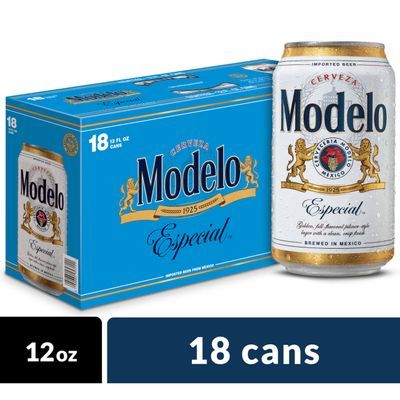 Modelo Especial Mexican Lager Beer, 18 pk 12 fl oz Cans, 4.4% ABV