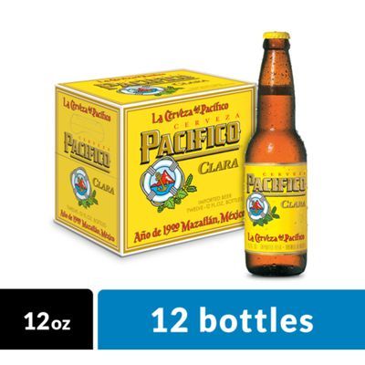 Pacifico Clara Mexican Lager Beer, 12 pk 12 fl oz Bottles, 4.4% ABV