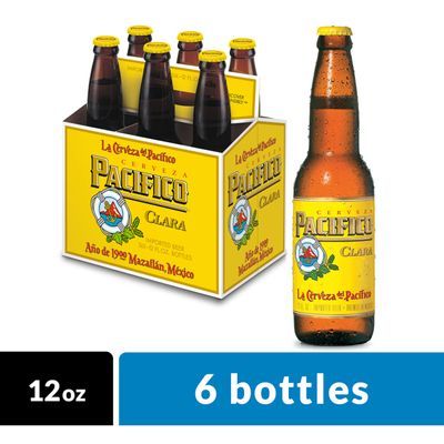 Pacifico Clara Mexican Lager Beer, 6 pk 12 fl oz Bottles, 4.4% ABV