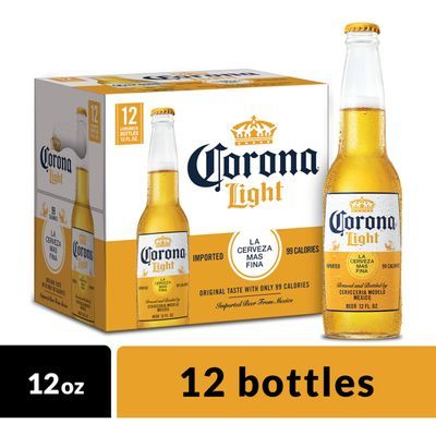 Corona Light Mexican Lager Beer, 12 pk 12 fl oz Bottles, 4.0% ABV